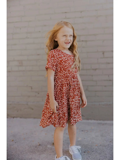 Delphi Dress in Red- Girls & Tween (2T - 13/14)