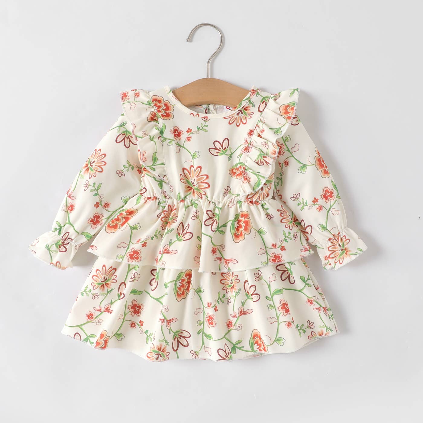 Khloe Dress in Apricot- Girls Infant (3/6M - 18/24M)