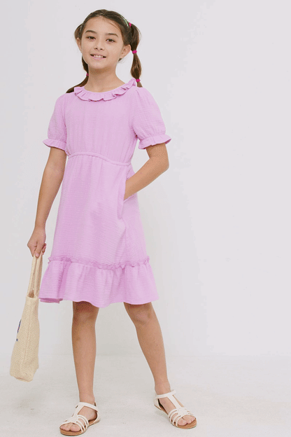 Lyla Dress in Lavender- Tween (S 7/8 - XL 13/14)