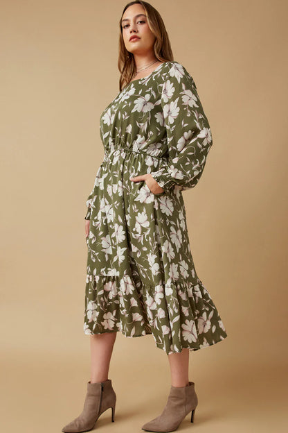 Kanana Dress in Forest Green- Plus (1X)