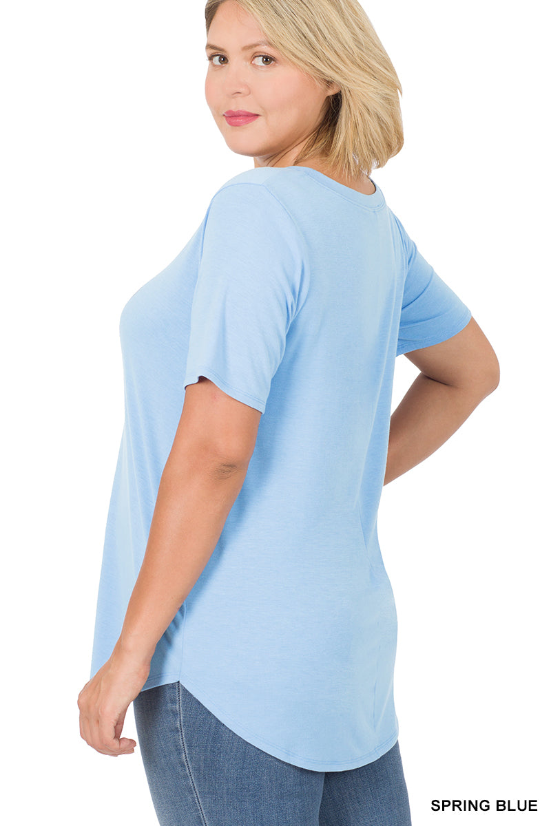 Gladys Top in Spring Blue- Plus