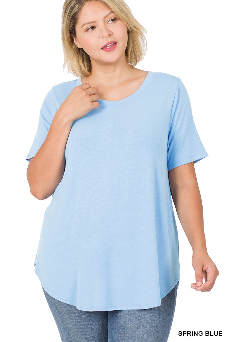 Gladys Top in Spring Blue- Plus