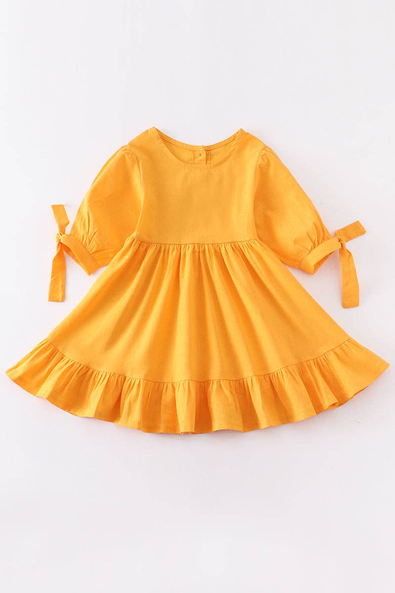 Kellie Dress in Mustard- Girls