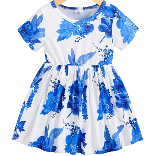 Paityn Dress in Blue/White- Girls (1-2Y - 7-8Y)