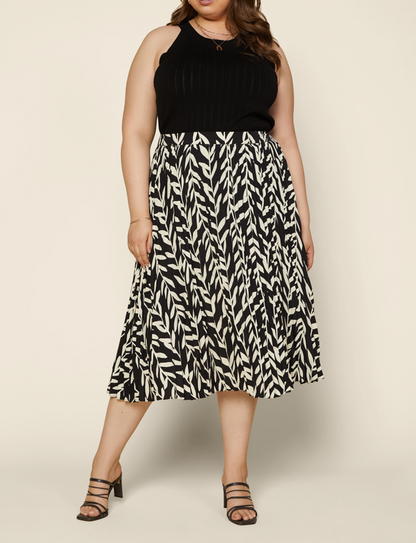 Carina Skirt in Black Ivory- Misses and Plus (XS-3X)