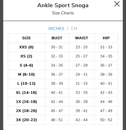 Ankle Sport Snoga in Black- Misses and Plus (S-3X)