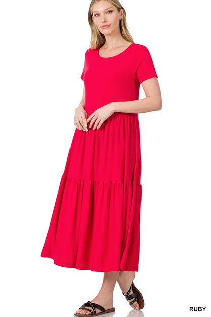 Lulu Dress in Ruby- Misses and Plus (S-3X)