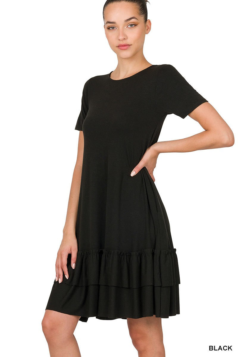 Clara Dress in Black- Misses and Plus (S-3X)h