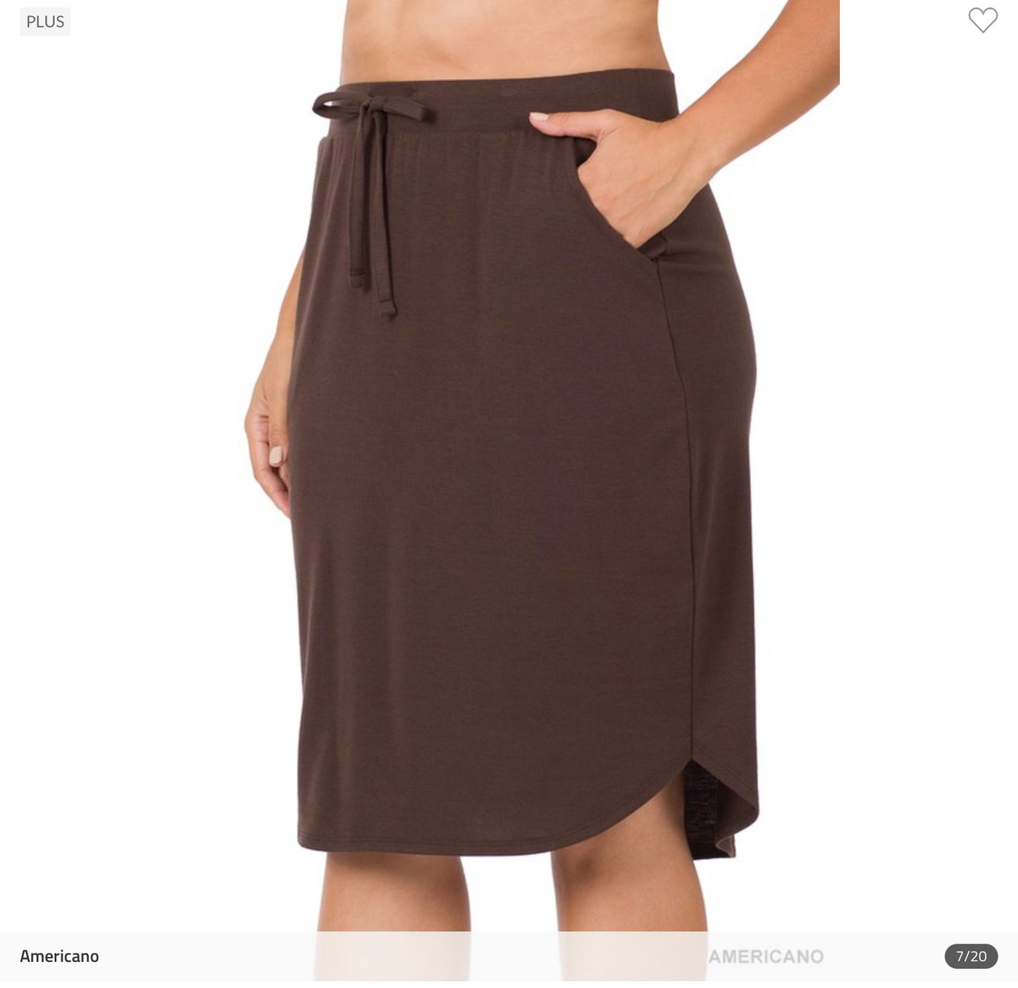Maddie Weekender Skirt in Americano- Misses and Plus (M,XL,1X)